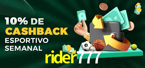 10% de bônus de cashback na rider777