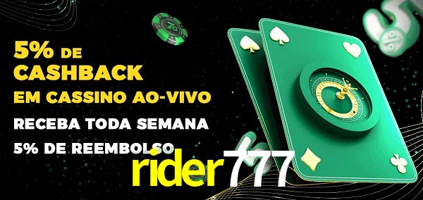 Promoções do cassino ao Vivo rider777